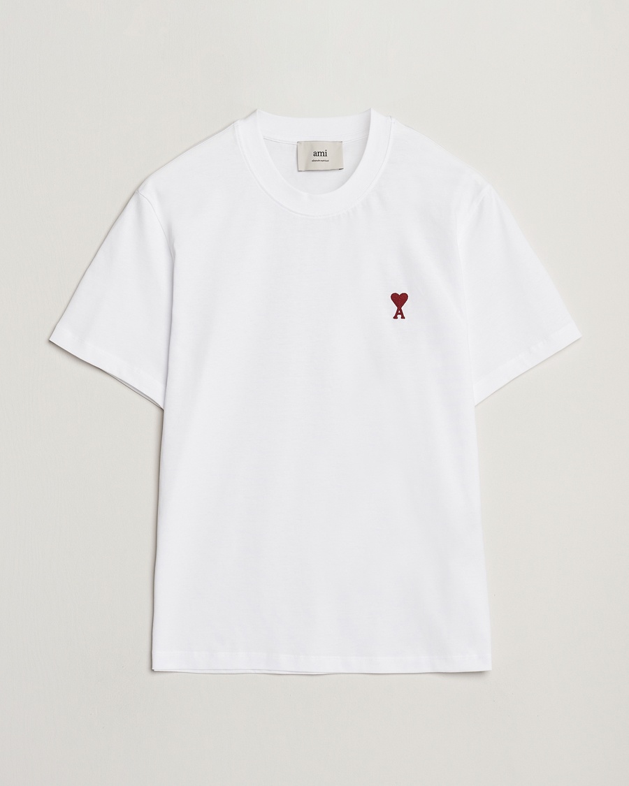 AMI Heart Logo T-Shirt White – Hvid