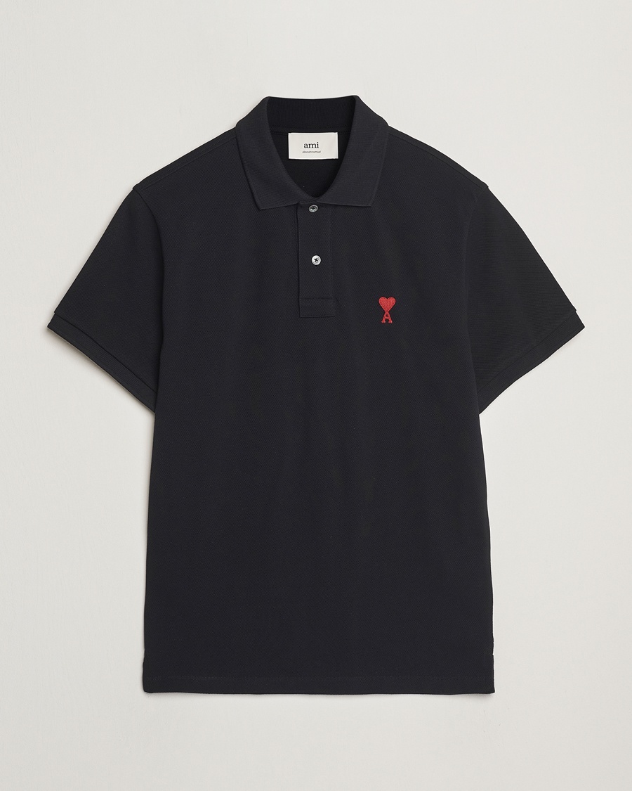 AMI Heart Logo Polo Black – Sort