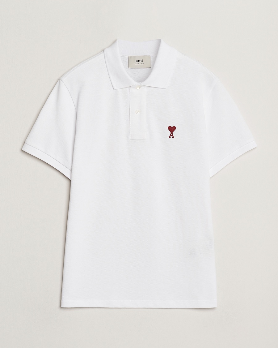 AMI Heart Logo Polo White – Hvid