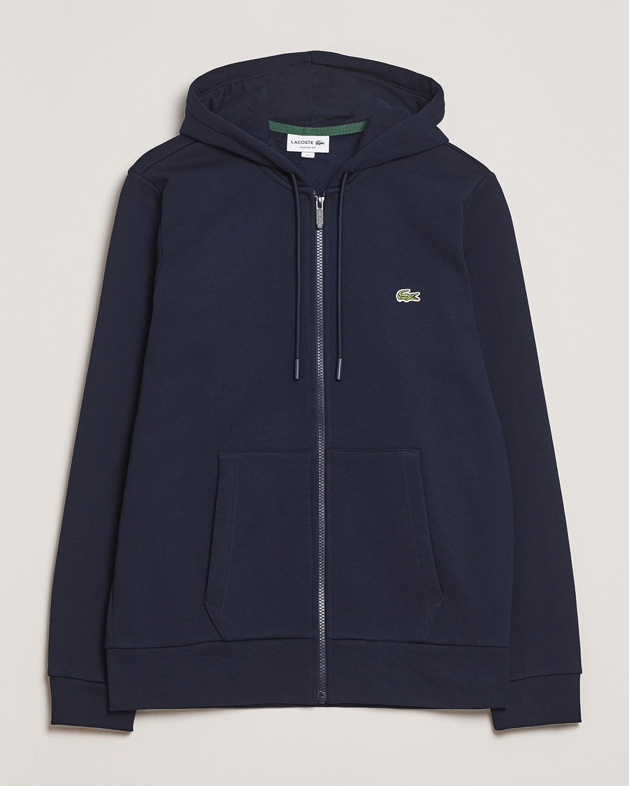 Lacoste Full Zip Hoodie Navy Blue – Blå