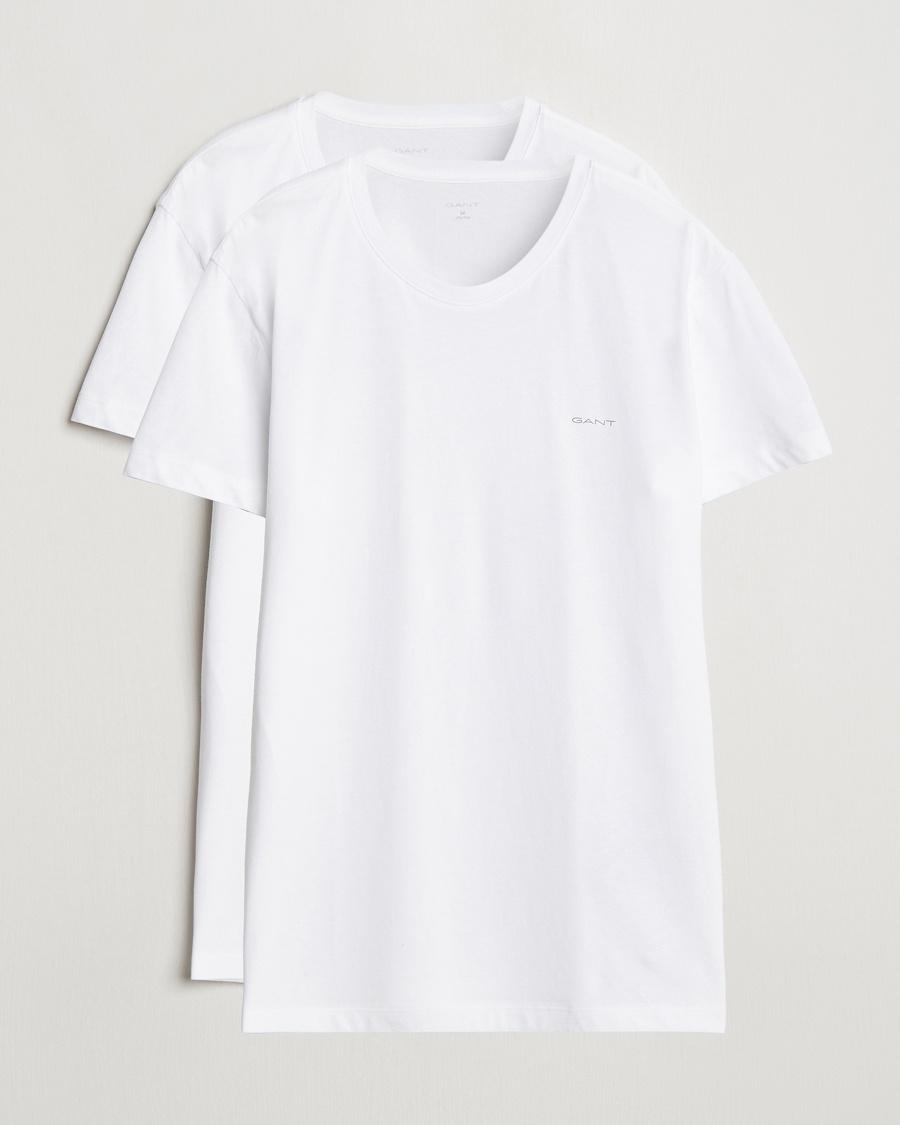 Gant 2-Pack Crew Neck T-Shirt White – Hvid