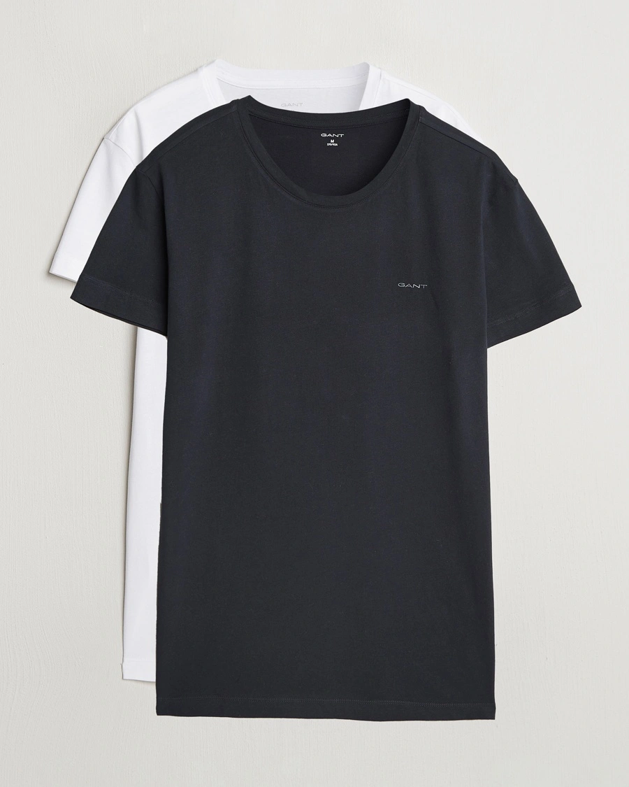 Herre | Afdelinger | GANT | 2-Pack Crew Neck T-Shirt Black/White
