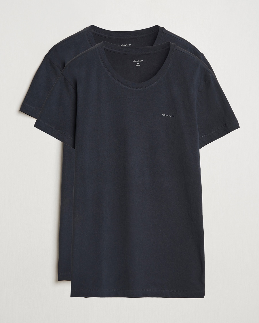 Gant 2-Pack Crew Neck T-Shirt Black – Sort