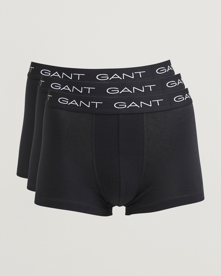 Gant 3-Pack Trunks Black – Sort