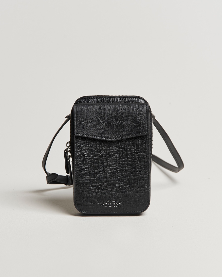 Smythson Ludlow Crossbody Pouch Black – Sort