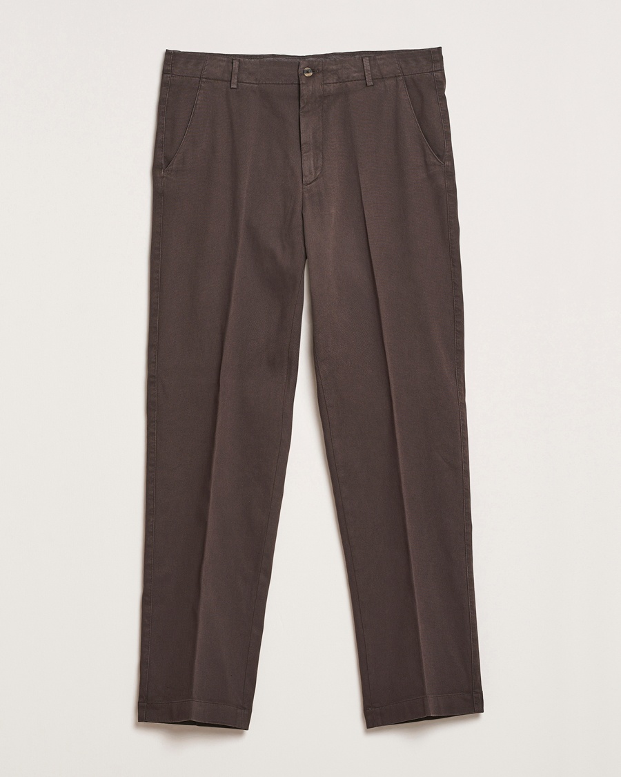 Boglioli Regular Fit Cotton Chinos Brown – Brun