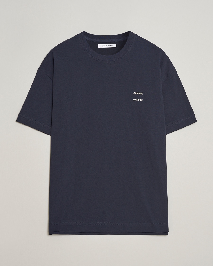 Samsøe Samsøe Joel Organic Cotton T-Shirt Salute Navy – Blå