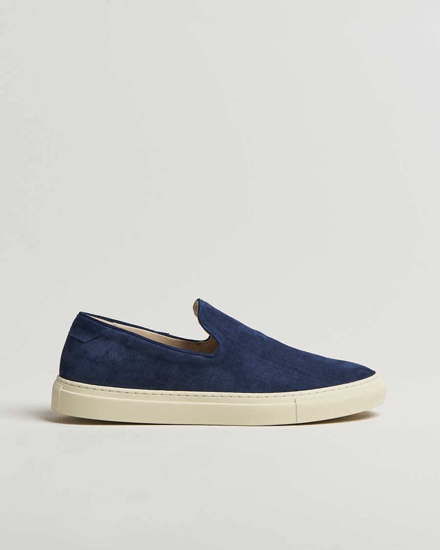 Herre | Sko i ruskind | CQP | Jetty Suede Sneaker Loafer Washed Navy
