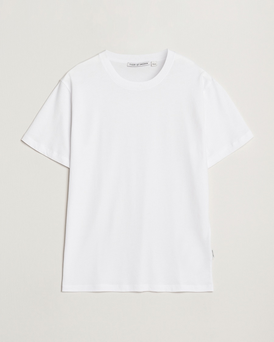 Tiger of Sweden Dillan Crew Neck T-Shirt White – Hvid