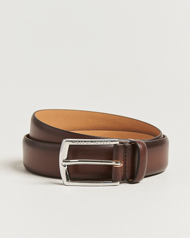 Tiger of Sweden Asenby Leather 3 cm Belt Dark Brown – Brun