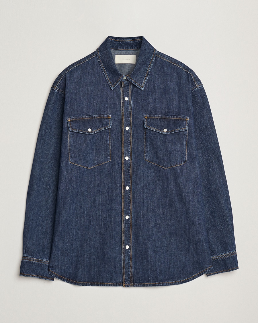 Jeanerica Arno Denim Shirt Dark Blue Vintage – Blå