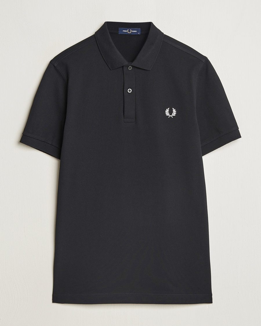 Fred Perry Plain Polo Shirt Black – Sort