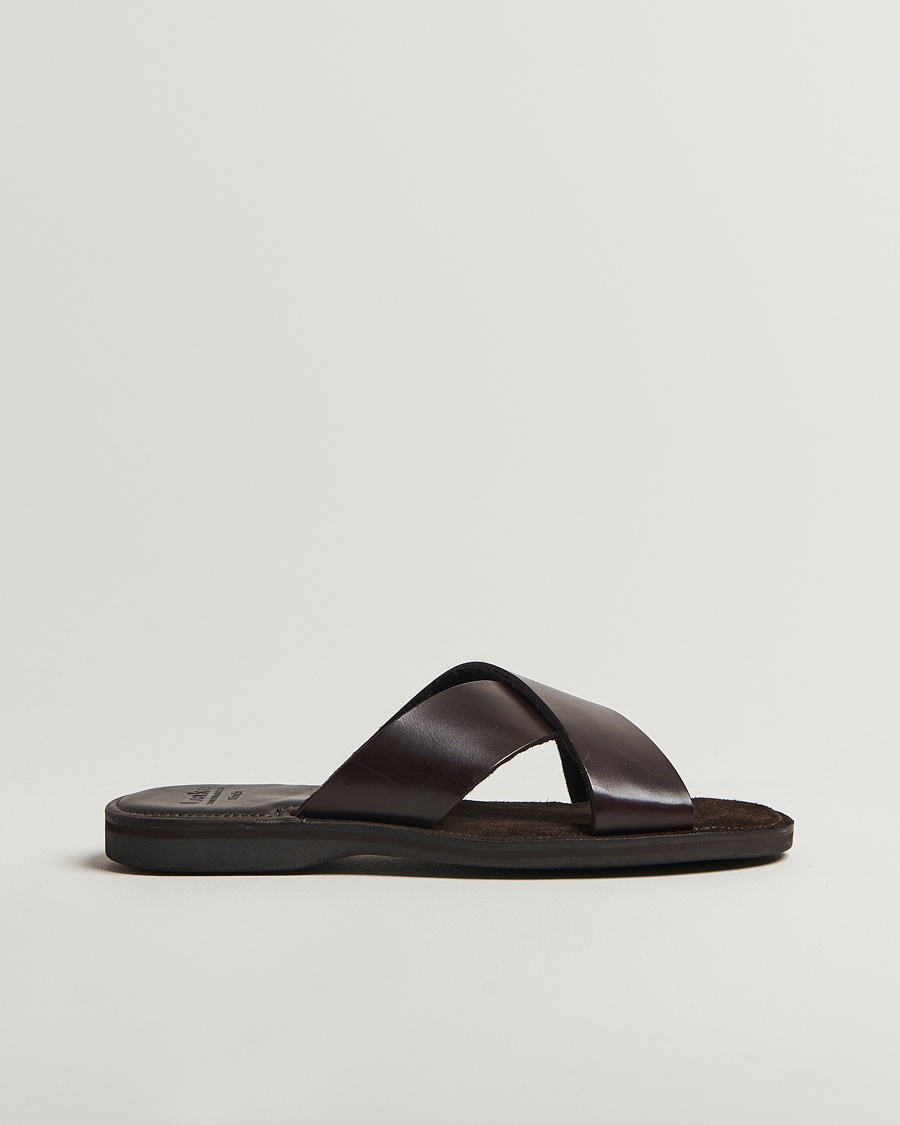 Loake 1880 Gozo Leather Sandal Dark Brown – Brun