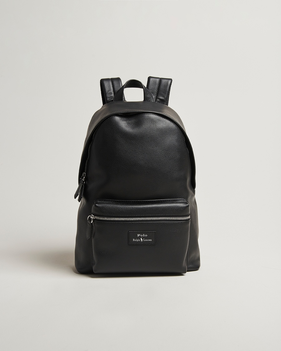 Polo Ralph LaurenPebble Leather BackpackBlack – Sort