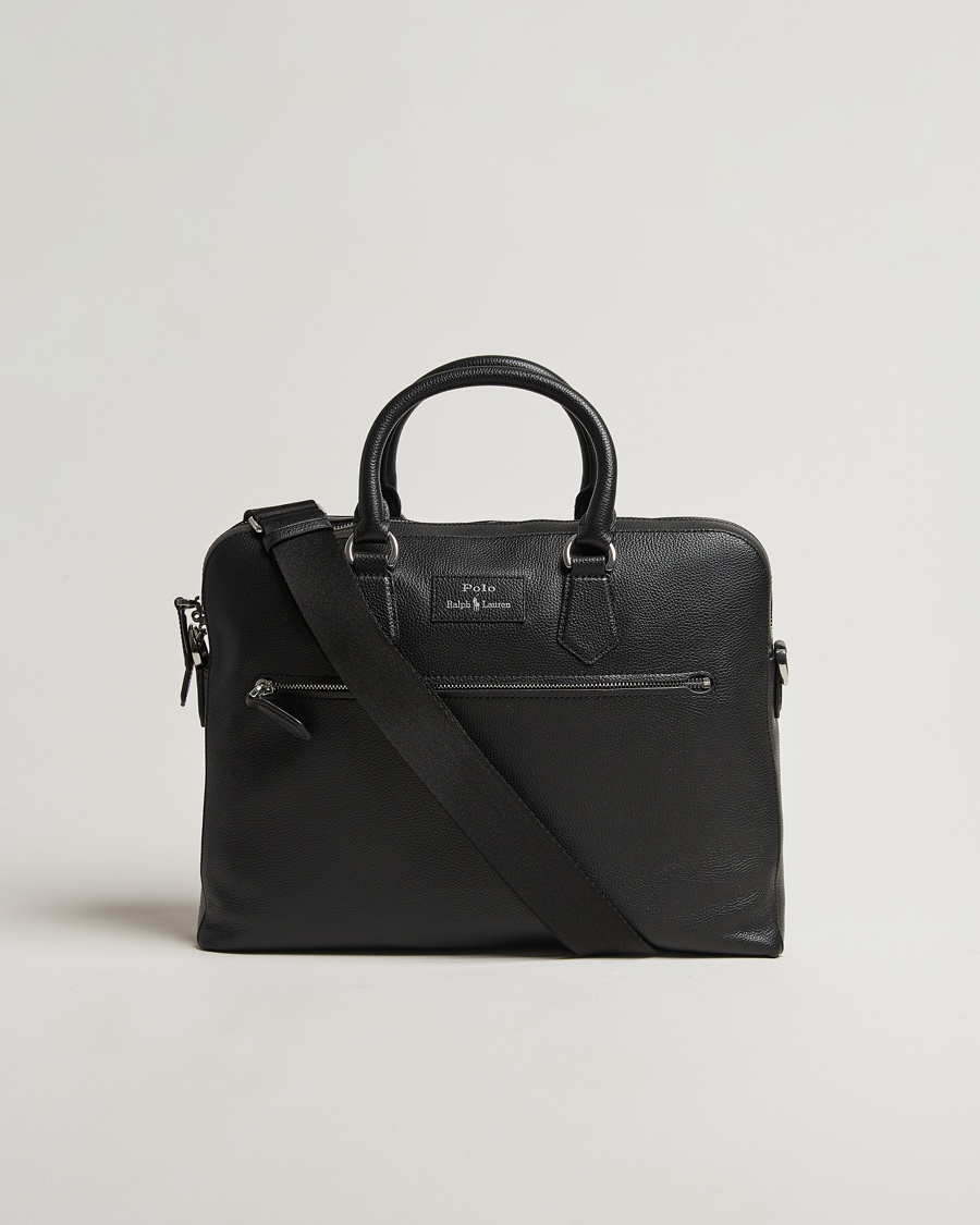 Polo Ralph LaurenPebble Leather BriefcaseBlack – Sort