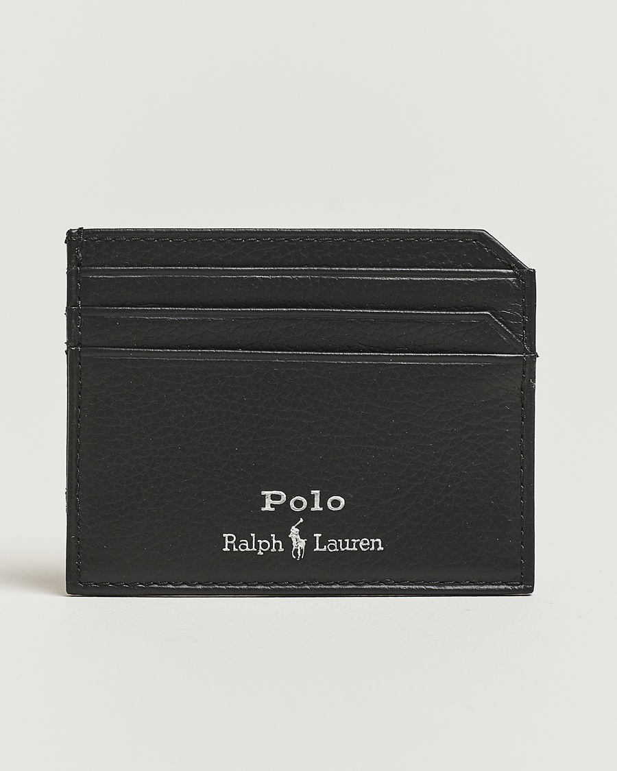 Polo Ralph LaurenPebble Leather Card CaseBlack – Sort