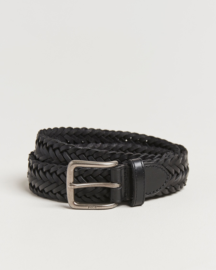 Polo Ralph Lauren Braided Leather Belt Black – Sort