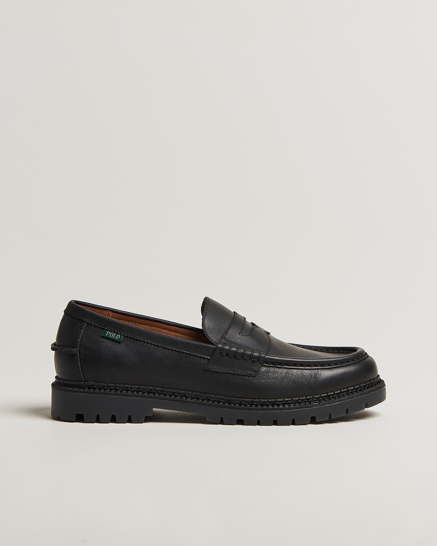 Polo Ralph Lauren Jett Penny Loafers Black Calf – Sort