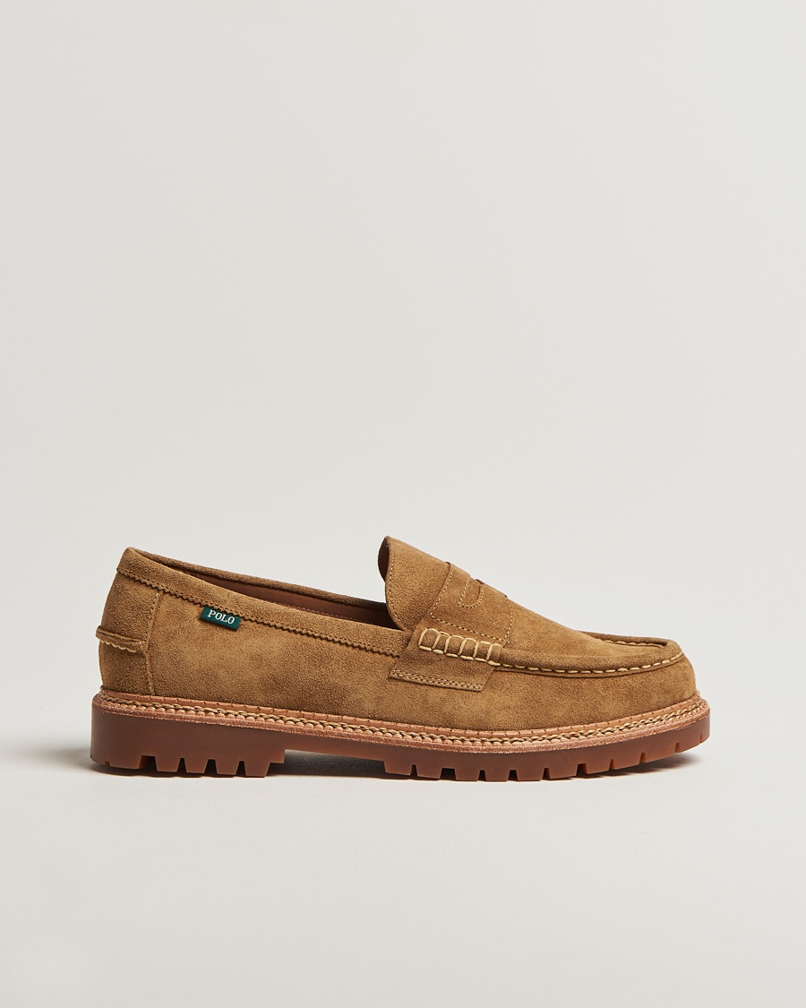 Polo Ralph Lauren Jett Suede Penny Loafer Desert Tan – Brun