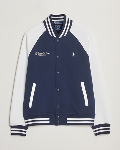 Herre | Tøj | Polo Ralph Lauren | Wimbledon Double Knit Baseball Sweatshirt Navy/White