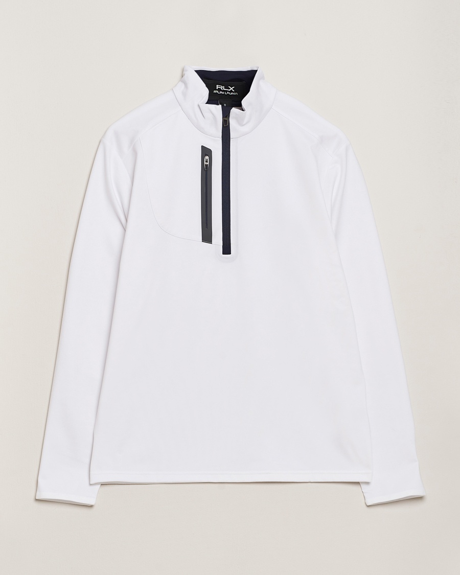 RLX Ralph Lauren Luxury Jersey Half Zip Ceramic White – Hvid