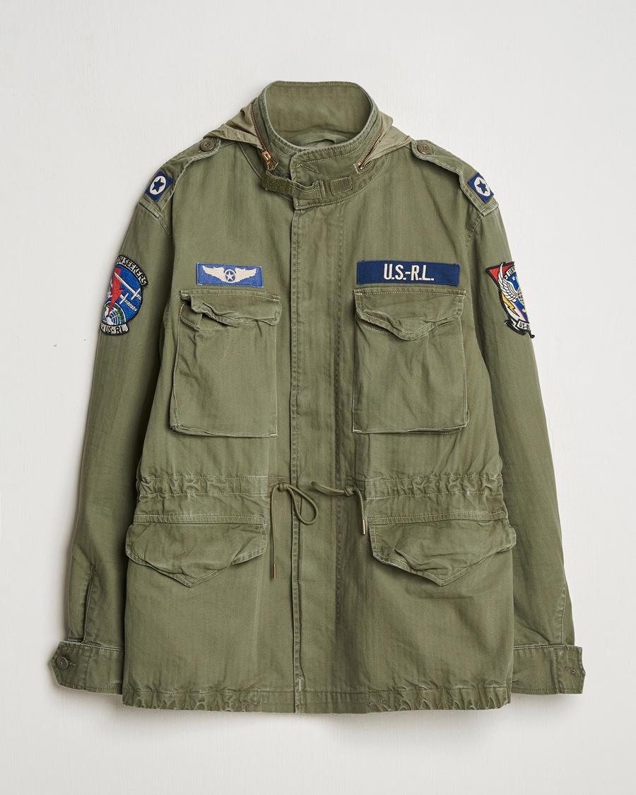Polo Ralph Lauren Herringbone Field Jacket Olive Mountain – Grøn