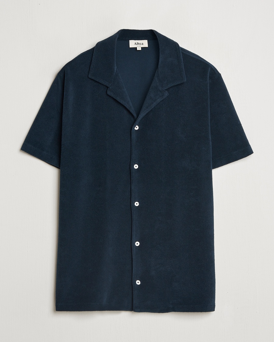 Altea Terry Bowling Shirt Navy – Blå