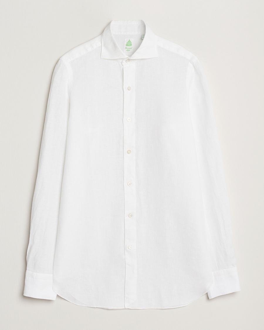 Finamore Napoli Gaeta Linen Shirt White – Hvid