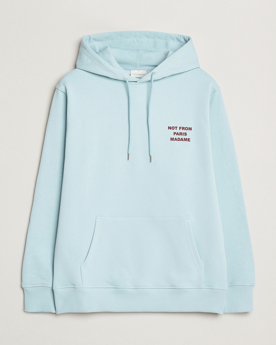 Herre | Hættetrøjer | Drôle de Monsieur | Slogan Hoodie Light Blue