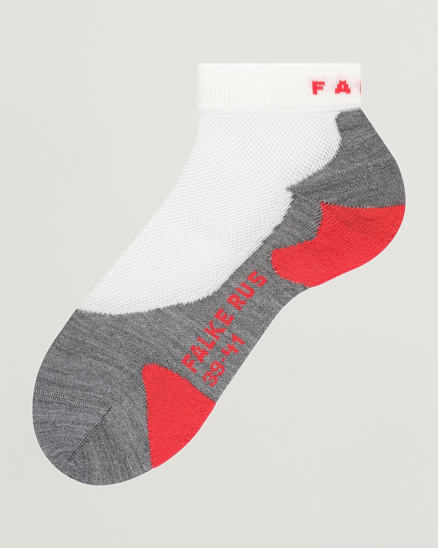 Falke Sport RU5 Race Short Socks White Mix – Grå