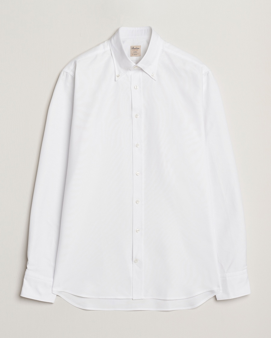 Herre | | Stenströms | Fitted Body Heavy Oxford Shirt White