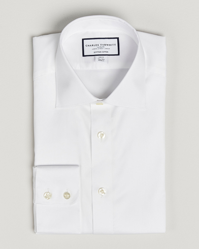 Charles Tyrwhitt Egyptian Cotton Twill Shirt White – Hvid