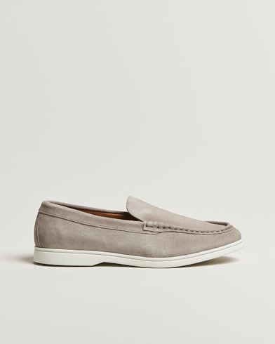 Charles Tyrwhitt Suede Slip On Loafers Light Grey – Grå