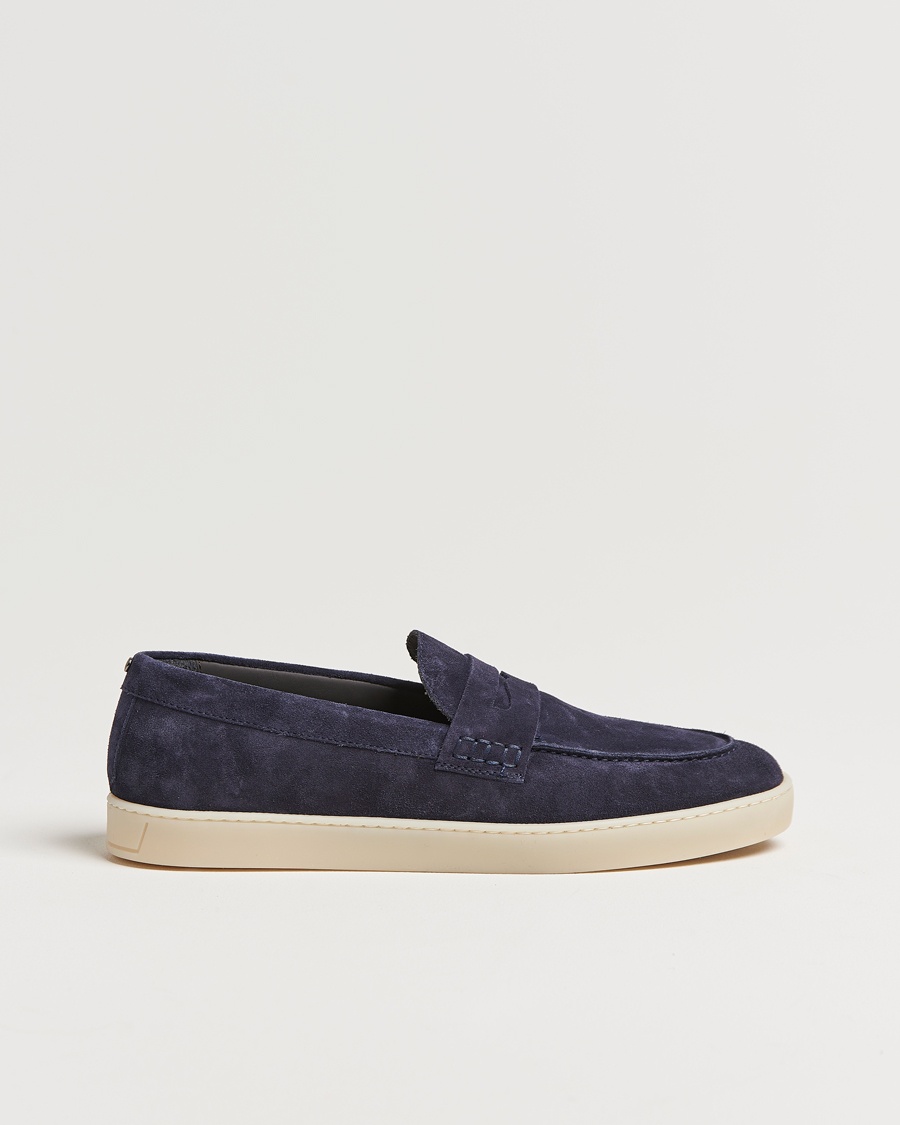 Herre | Sko i ruskind | Canali | Summer Loafers Navy
