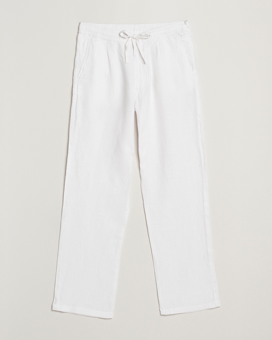 KnowledgeCotton Apparel Loose Linen Pants Bright White – Hvid