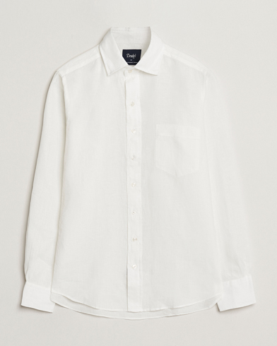 Drake's Linen Summer Shirt Ecru – Hvid
