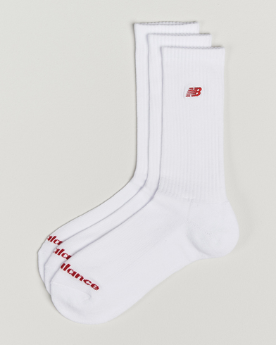 Herre | Nye produktbilleder | New Balance | 3-Pack Patch Logo Socks White
