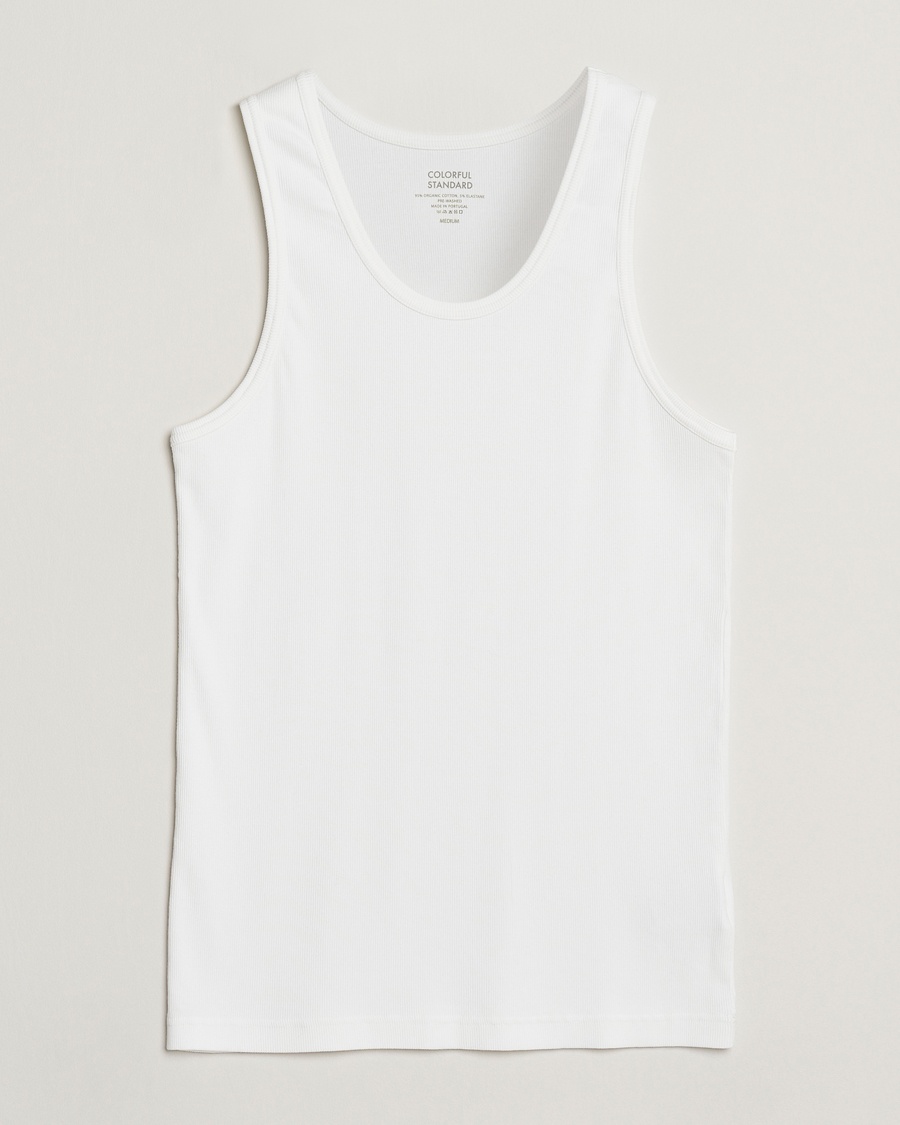 Colorful Standard Organic Rib Tank Top Optical White – Hvid