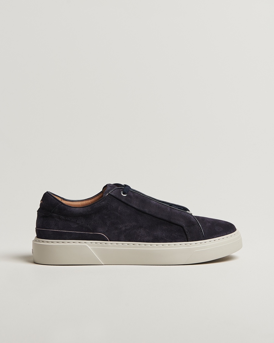 Herre | | BOSS CAMEL | Gary Suede Sneaker Dark Blue