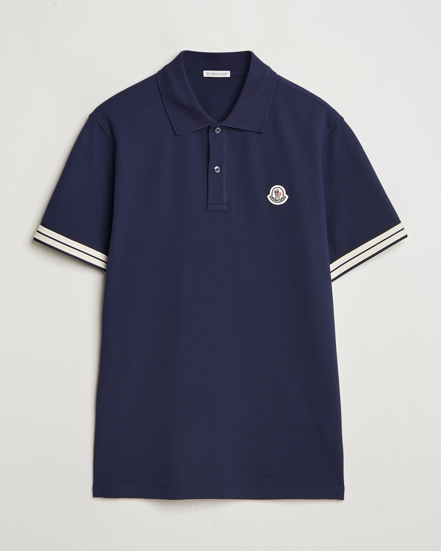 Herre | | Moncler | Contrast Rib Polo Navy