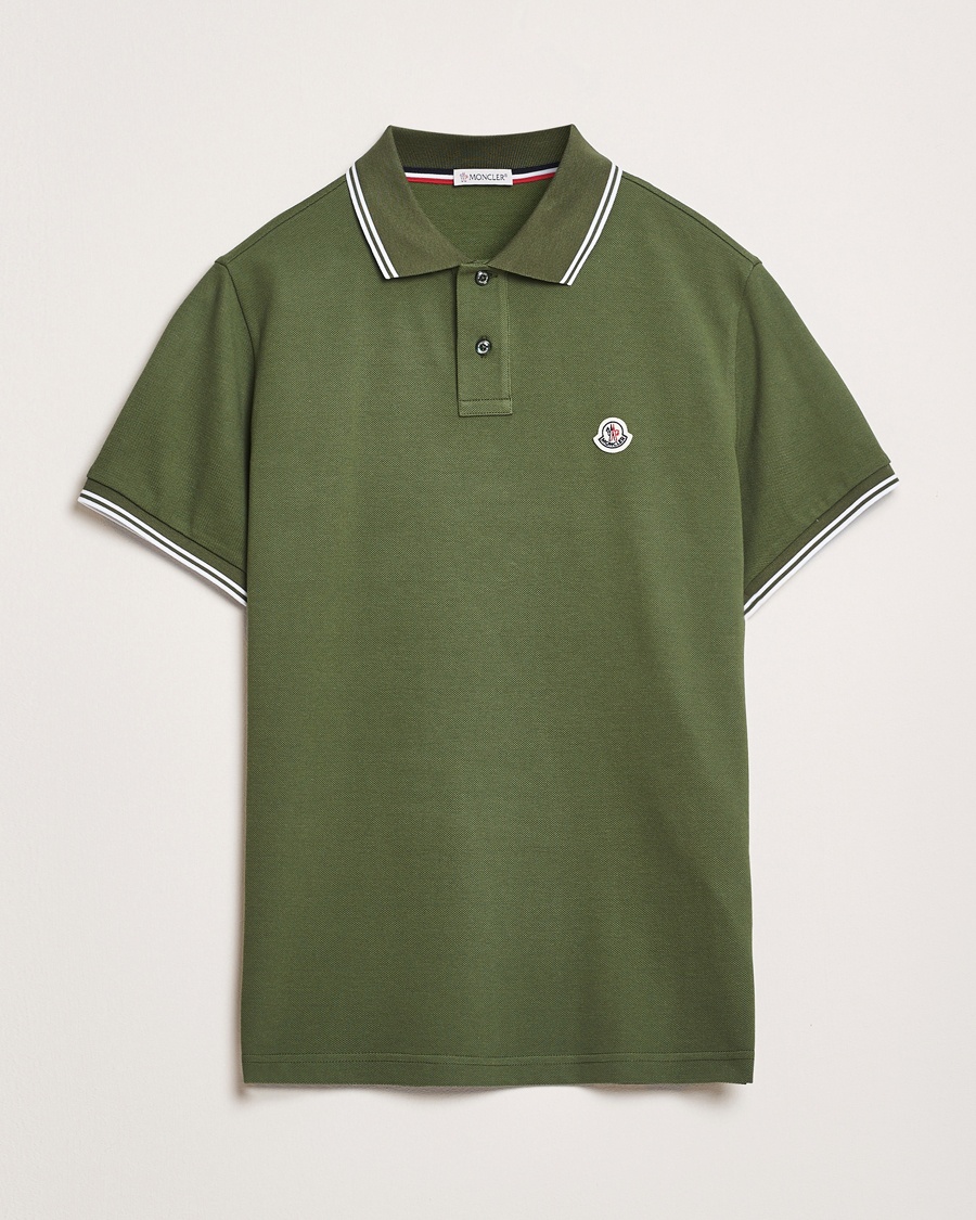 Herre | Polotrøjer | Moncler | Contrast Rib Polo Dark Green