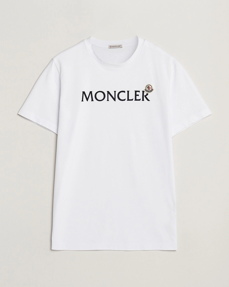 Herre | | Moncler | Lettering Logo T-Shirt White