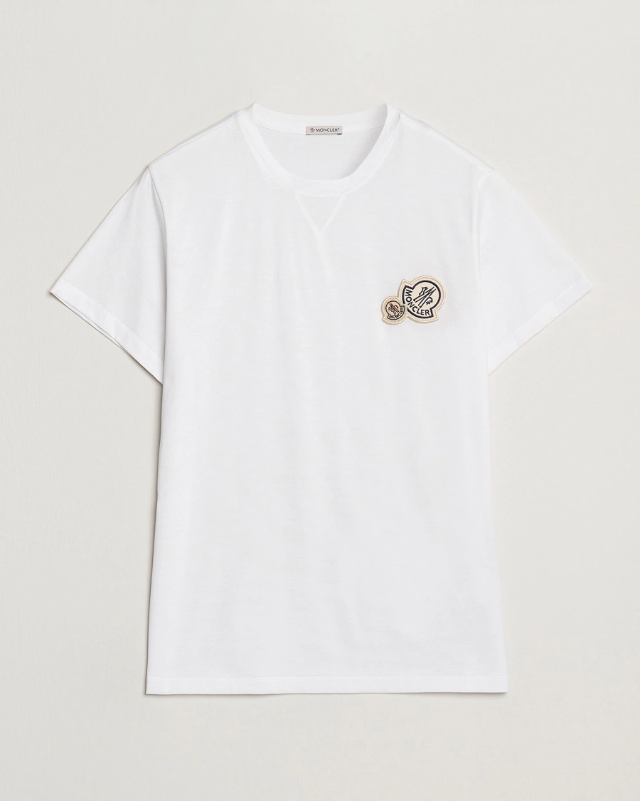 Herre | | Moncler | Double Logo T-Shirt White