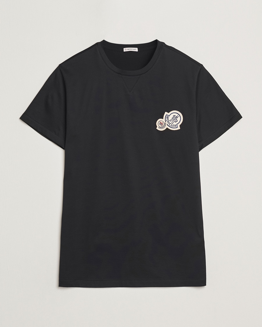Moncler Double Logo T-Shirt Black – Sort