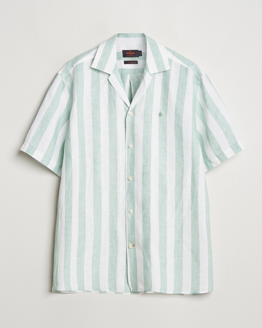 Morris Resort Linen Shirt Green – Grøn