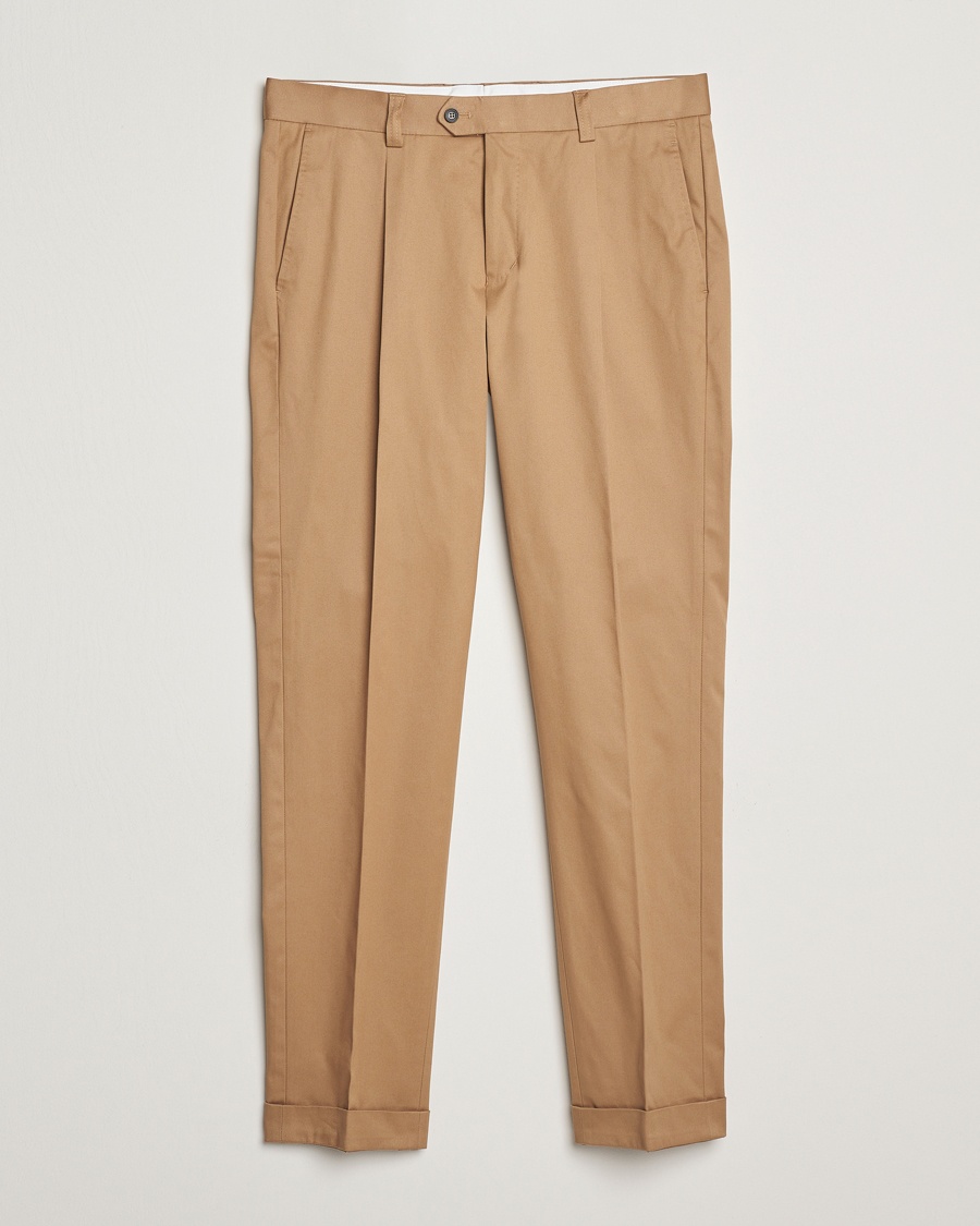Tiger of Sweden Tenuta Pleated Cotton Trousers Beige – Beige