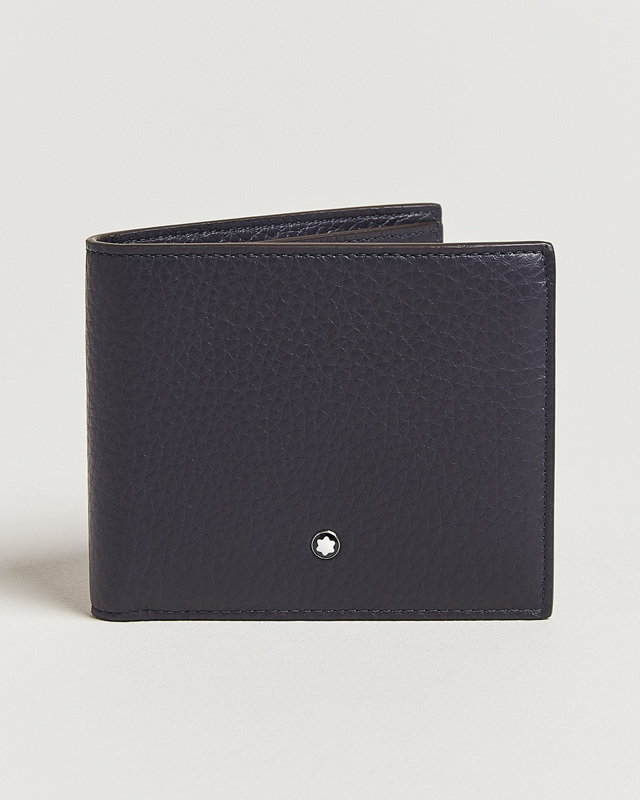 Montblanc Soft Grain Wallet 8cc Night Blue – Blå