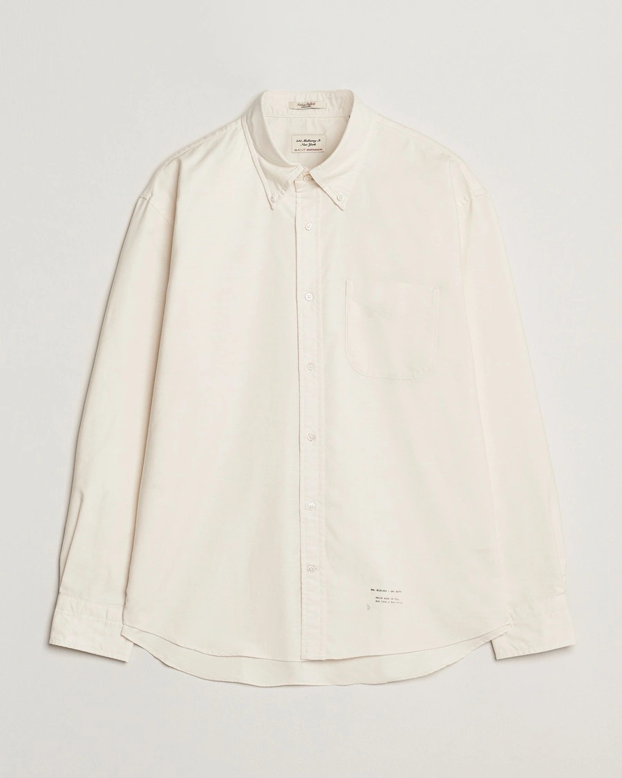 Herre | Afdelinger | GANT 240 Mulberry Street | Relaxed Fit US Oxford Shirt Cream