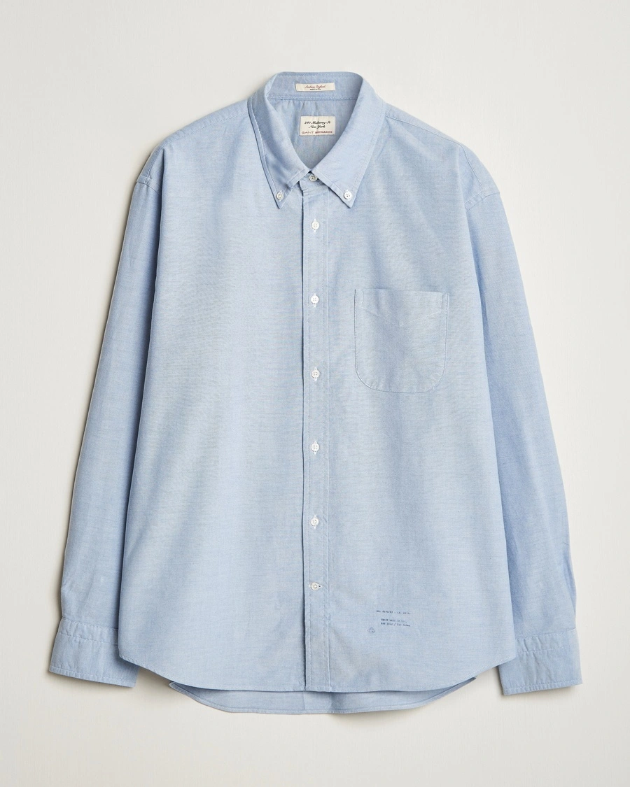 Herre | Afdelinger | GANT 240 Mulberry Street | Relaxed Fit US Oxford Shirt Blue Water
