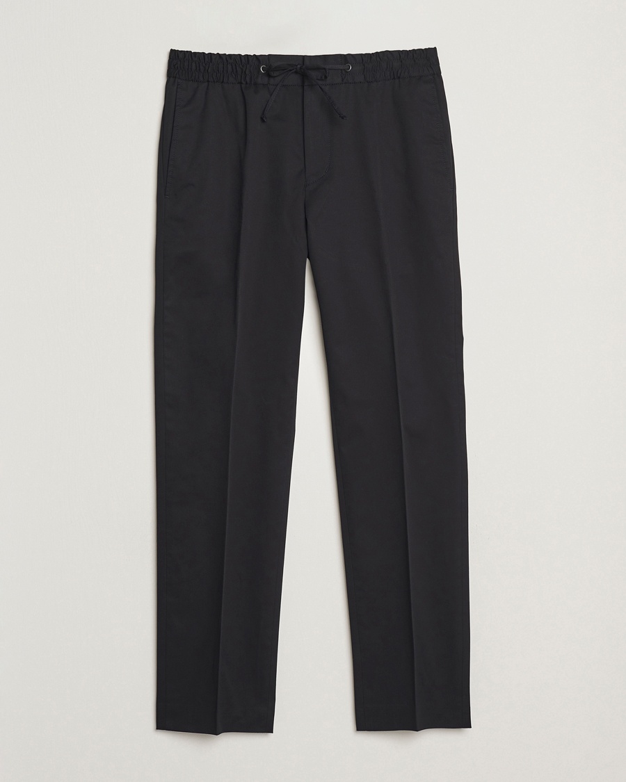 Tiger of Sweden Tannen Cotton Drawstring Trousers Black – Sort